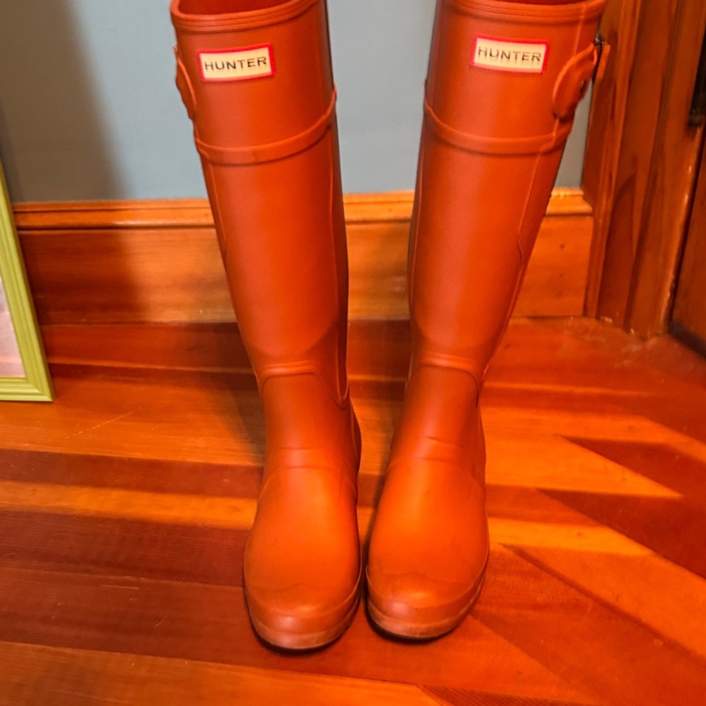 Hunter Vibrant Orange Tall Boots